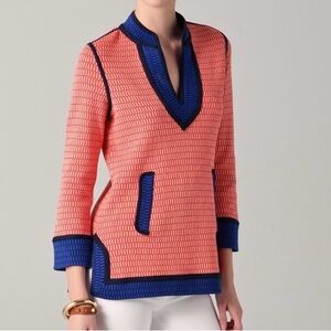 Tory Burch Cotton Print Tunic Top Shirt